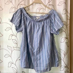 Striped Off the Shoulder Blouse